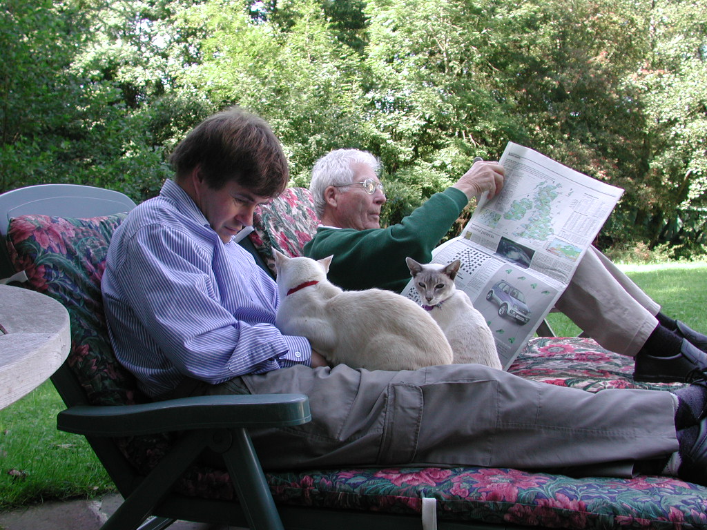 JIm Lovelock with his son John, a few
                            years ago.