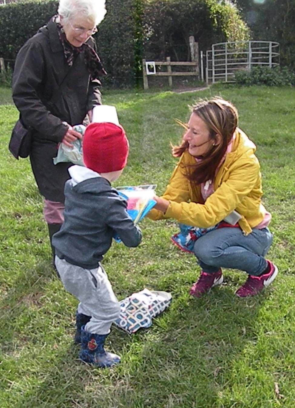 Jack being presented with his prize