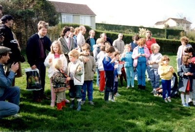 Pilton residents assembling in Manning's Pit