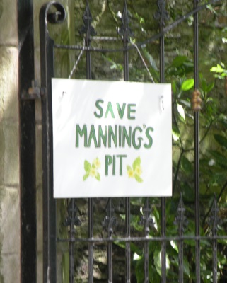 Sign on gate, Bull Hill